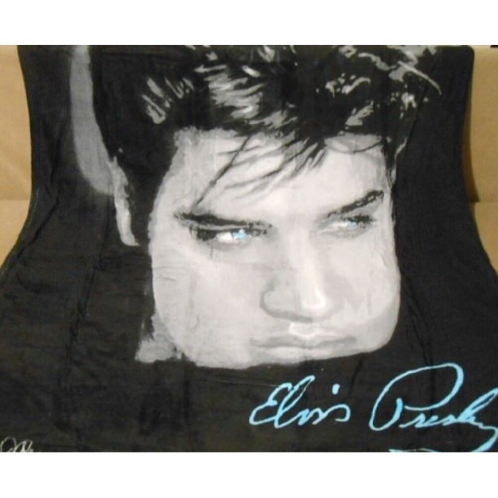 New Elvis Presley Blue Eyes Plush Fleece Throw Gift Blanket The King Portrait - Picture 3 of 4